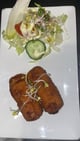 Garnaalkroketten met slaatje.